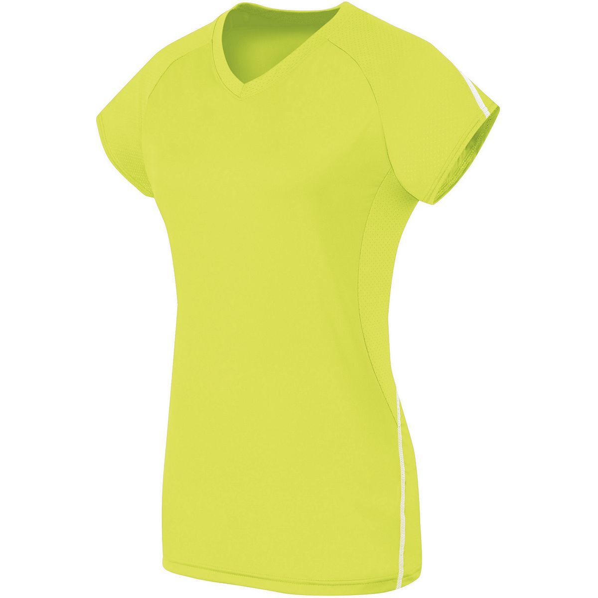 High 5 Ladies Short Sleeve Solid Jersey in Lime/White  -Part of the Ladies, Ladies-Jersey, High5-Products, Volleyball, Shirts product lines at KanaleyCreations.com