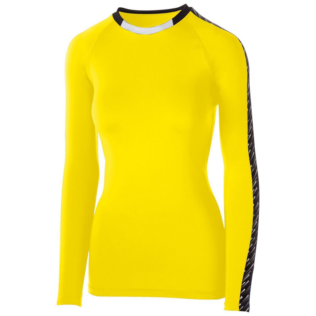 High 5 Ladies Spectrum Long Sleeve Jersey in Power Yellow/Black/White  -Part of the Ladies, Ladies-Jersey, High5-Products, Volleyball, Shirts product lines at KanaleyCreations.com