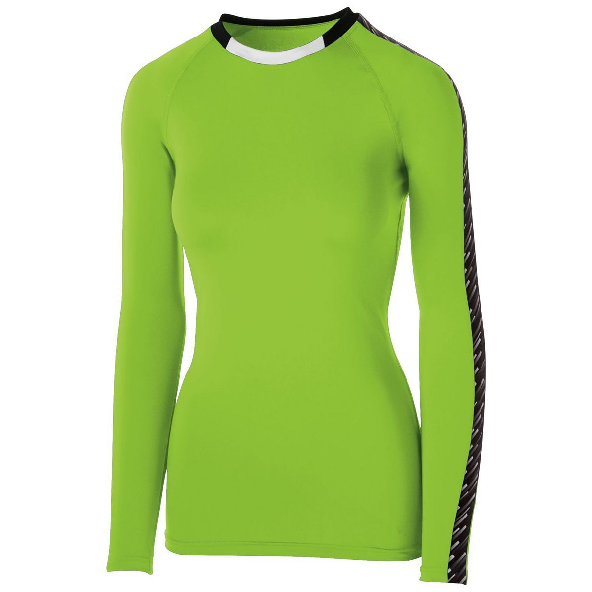 High 5 Ladies Spectrum Long Sleeve Jersey in Lime/Black/White  -Part of the Ladies, Ladies-Jersey, High5-Products, Volleyball, Shirts product lines at KanaleyCreations.com