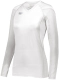 High 5 Girls Truhit Long Sleeve Jersey in White  -Part of the Girls, High5-Products, Volleyball, Girls-Jersey, Shirts product lines at KanaleyCreations.com