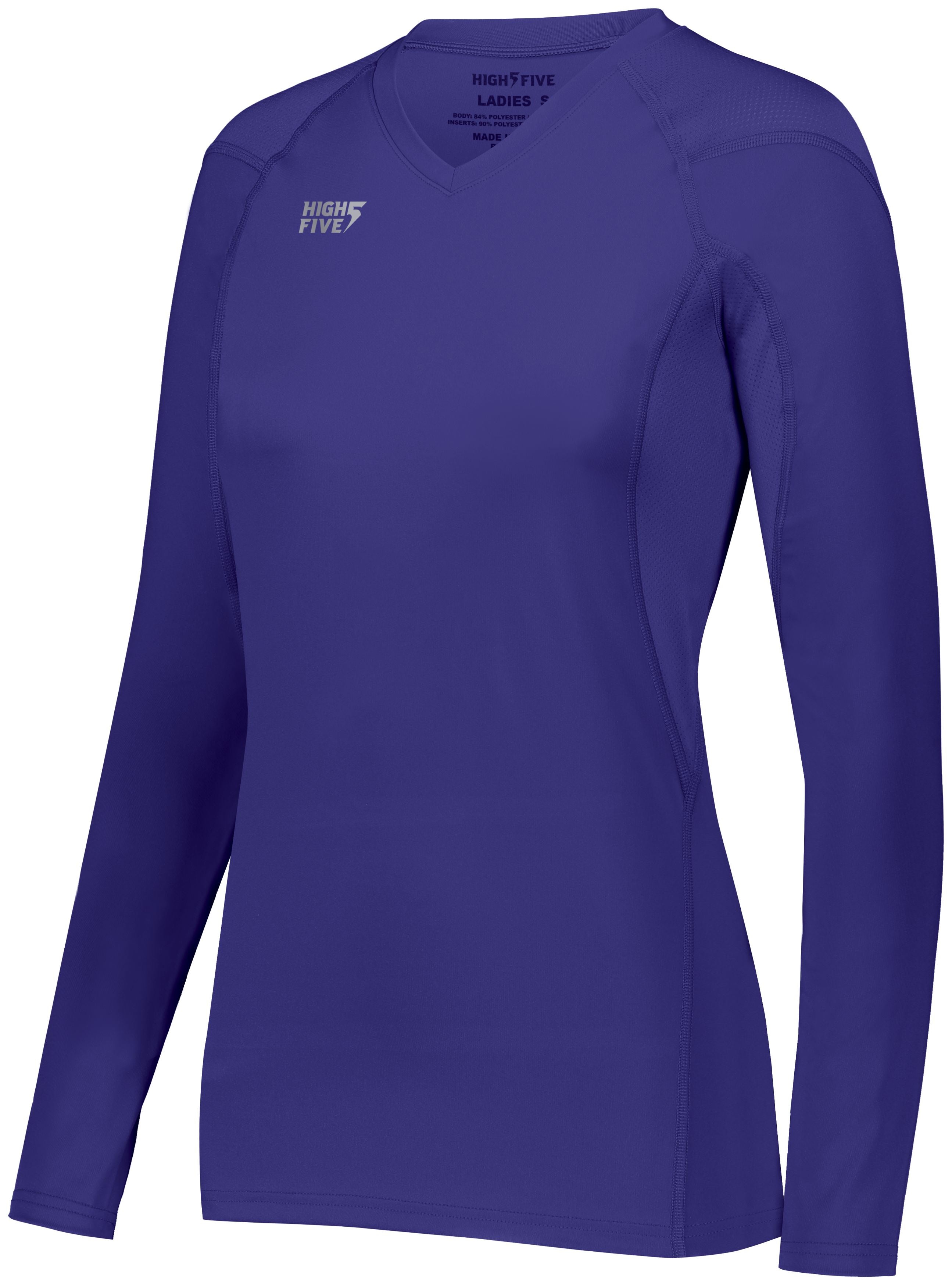 High 5 Ladies Truhit Long Sleeve Jersey in Purple (Hlw)  -Part of the Ladies, Ladies-Jersey, High5-Products, Volleyball, Shirts product lines at KanaleyCreations.com
