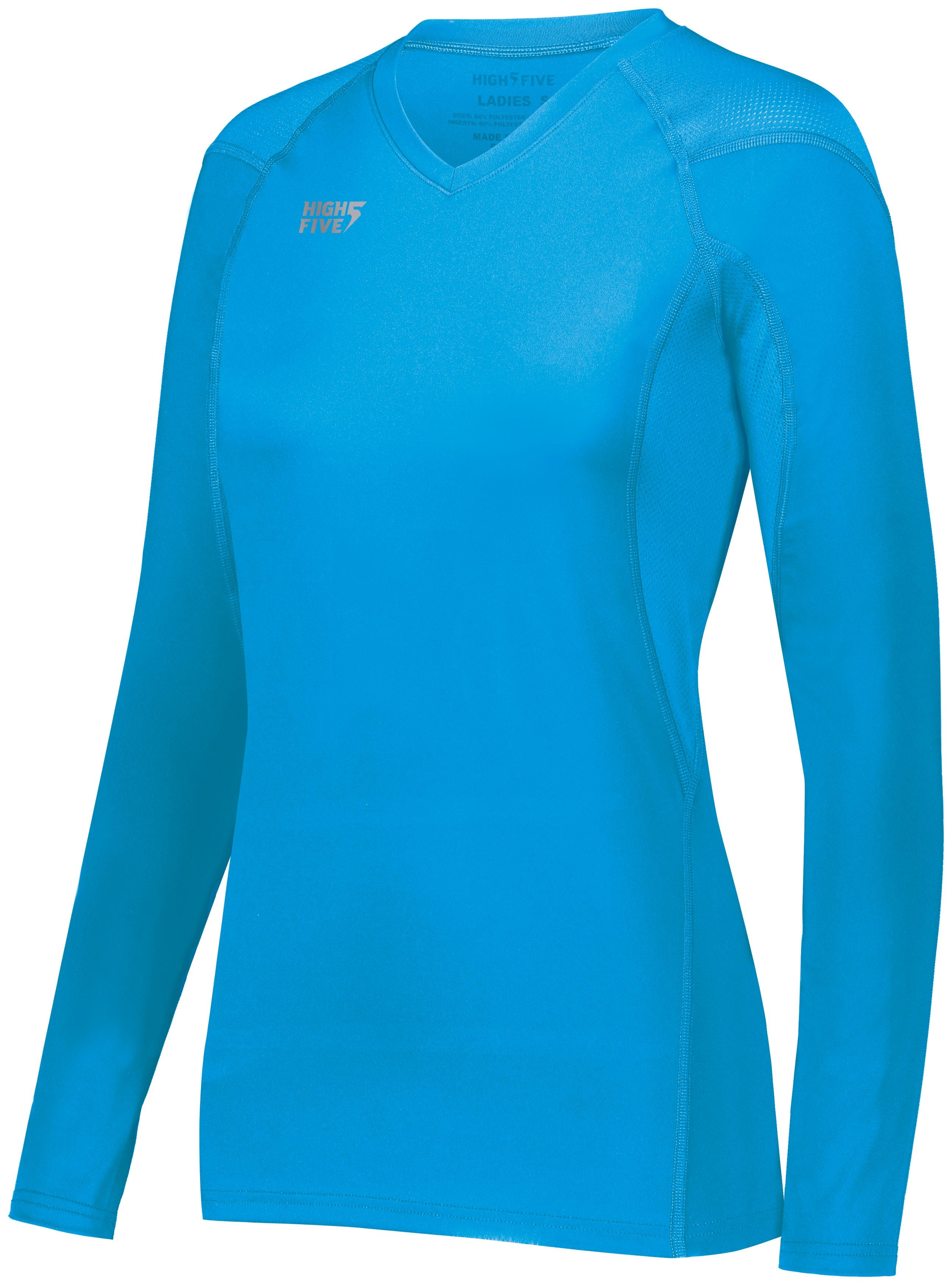 High 5 Girls Truhit Long Sleeve Jersey in Power Blue  -Part of the Girls, High5-Products, Volleyball, Girls-Jersey, Shirts product lines at KanaleyCreations.com