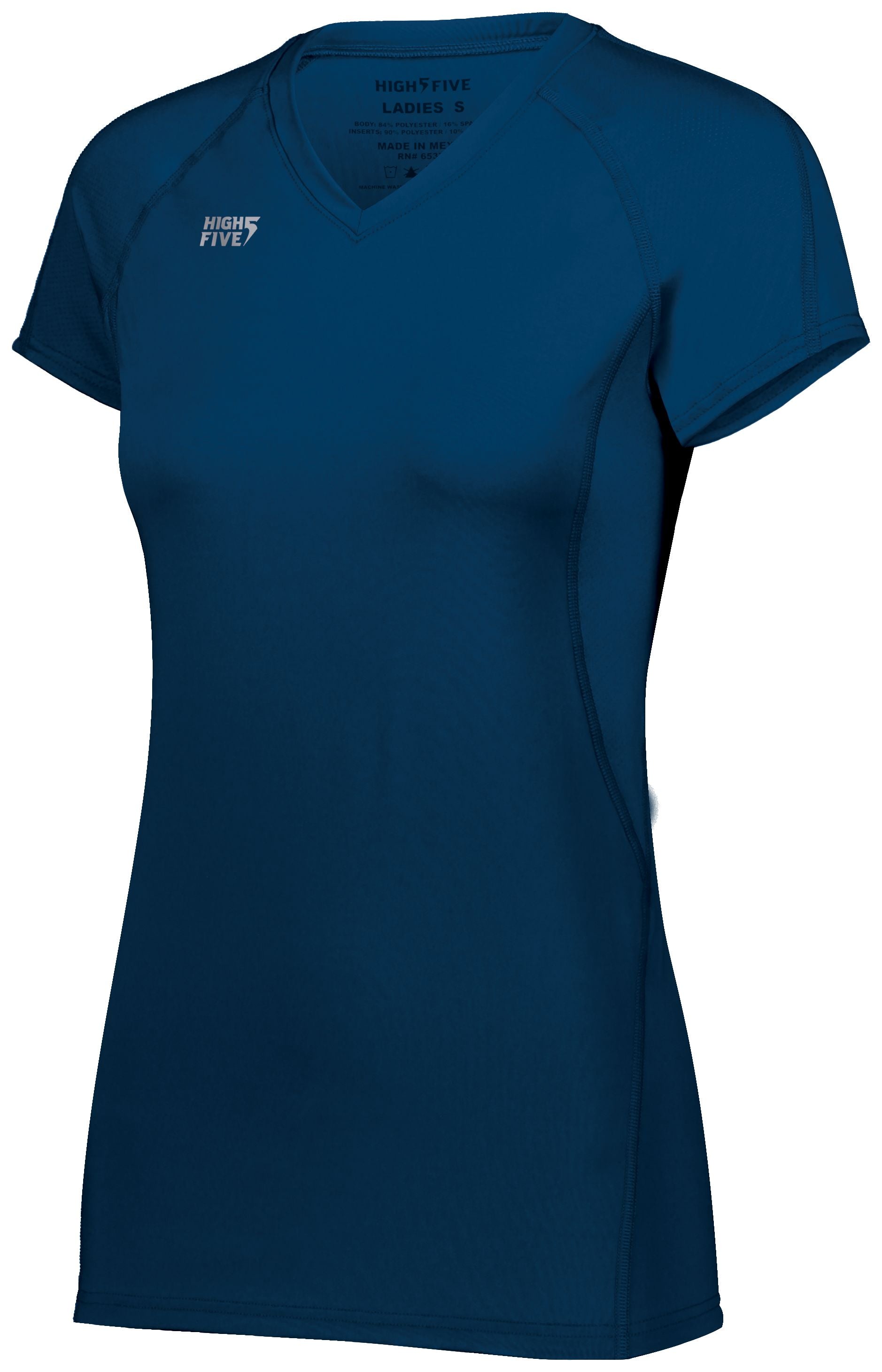 High 5 Ladies Truhit Short Sleeve Jersey in Navy  -Part of the Ladies, Ladies-Jersey, High5-Products, Volleyball, Shirts product lines at KanaleyCreations.com