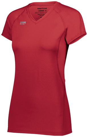 High 5 Girls Truhit Short Sleeve Jersey in Scarlet  -Part of the Girls, High5-Products, Volleyball, Girls-Jersey, Shirts product lines at KanaleyCreations.com