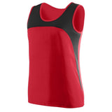 Augusta Sportswear Ladies Rapidpace Track Jersey in Red/Black  -Part of the Ladies, Ladies-Jersey, Augusta-Products, Track-Field, Shirts product lines at KanaleyCreations.com