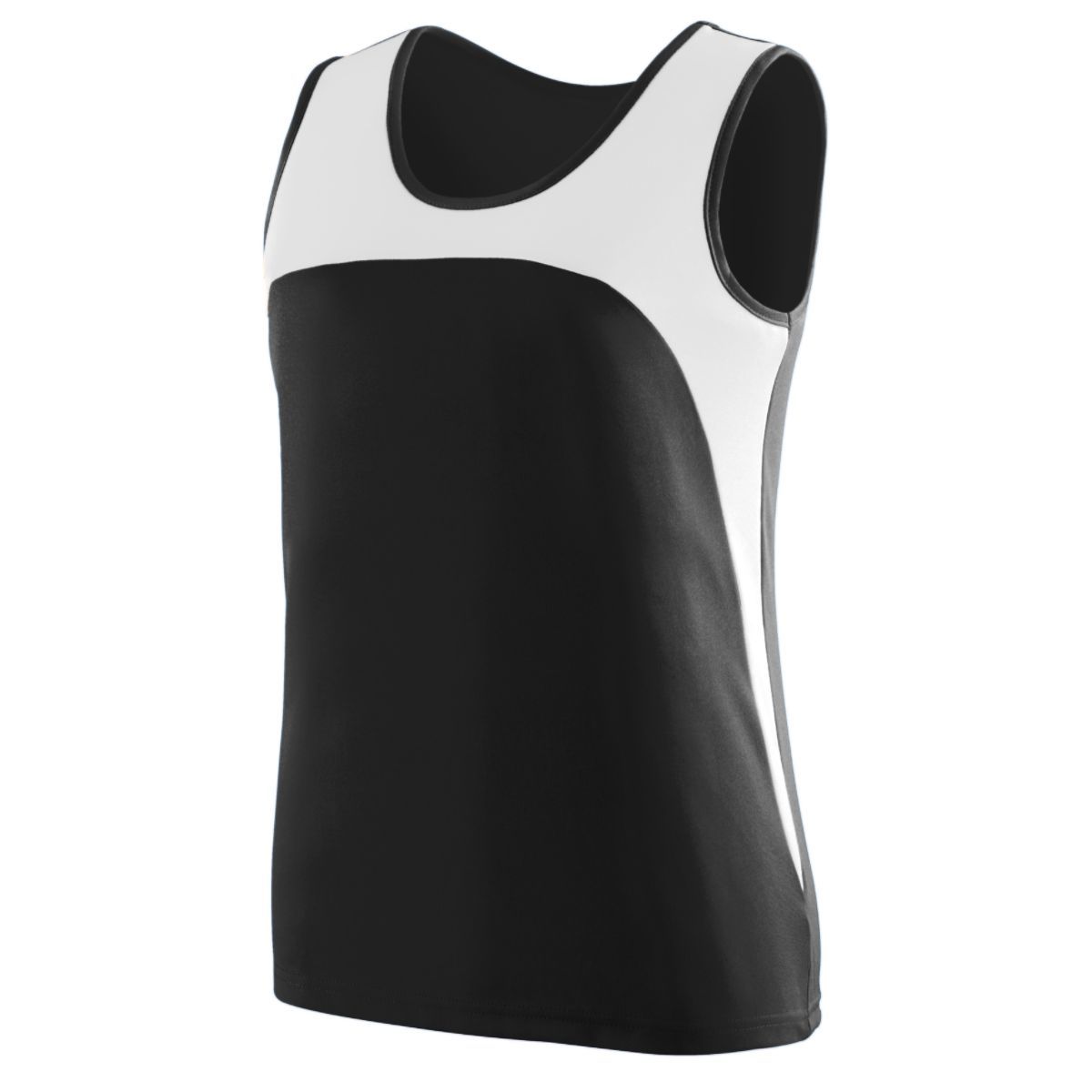 Augusta Sportswear Ladies Rapidpace Track Jersey in Black/White  -Part of the Ladies, Ladies-Jersey, Augusta-Products, Track-Field, Shirts product lines at KanaleyCreations.com