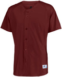 Russell Athletic Raglan Sleeve Button Front Jersey in Cardinal  -Part of the Adult, Adult-Jersey, Baseball, Russell-Athletic-Products, Shirts, All-Sports, All-Sports-1 product lines at KanaleyCreations.com