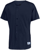 Russell Athletic Raglan Sleeve Button Front Jersey in Navy  -Part of the Adult, Adult-Jersey, Baseball, Russell-Athletic-Products, Shirts, All-Sports, All-Sports-1 product lines at KanaleyCreations.com