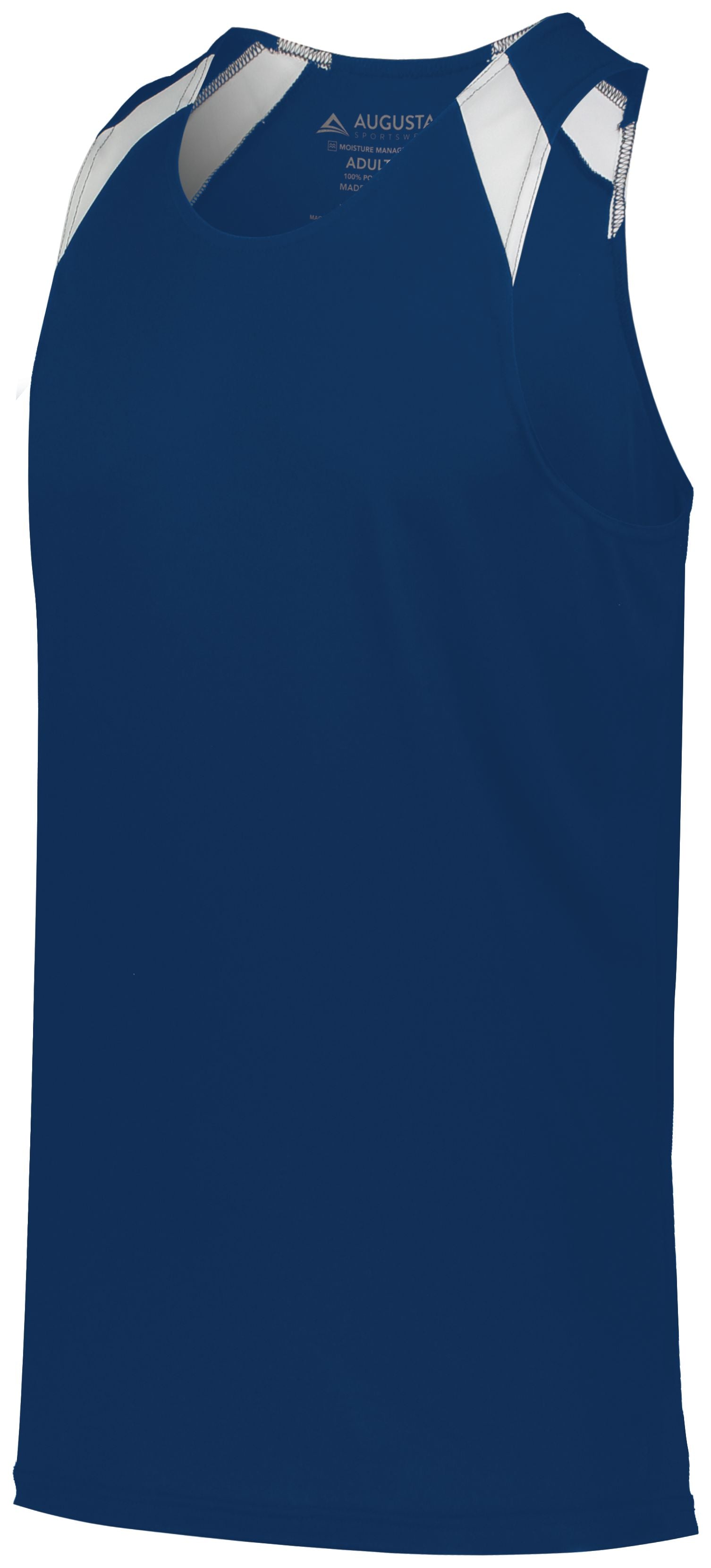 Augusta Sportswear Overspeed Track Jersey in Navy/White  -Part of the Adult, Adult-Jersey, Augusta-Products, Track-Field, Shirts product lines at KanaleyCreations.com