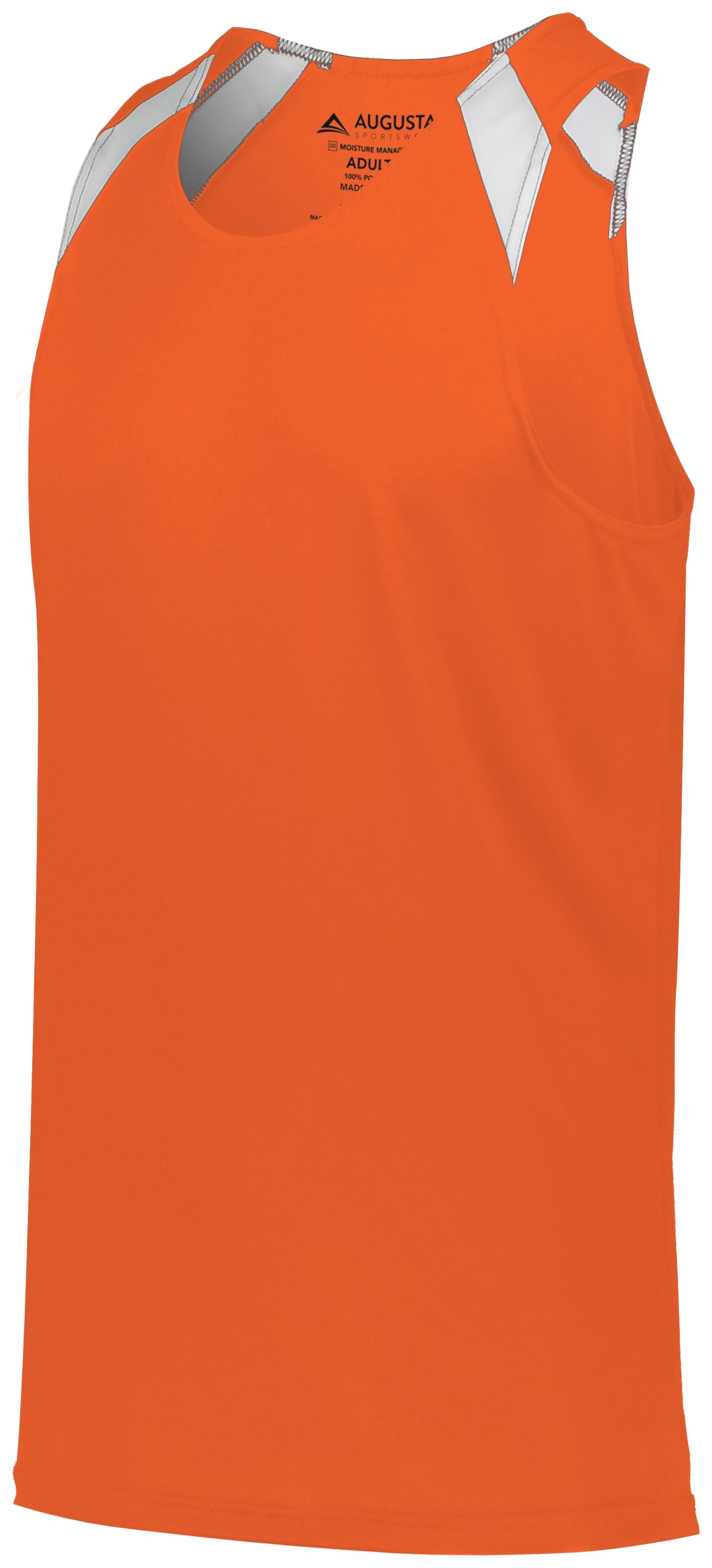 Augusta Sportswear Youth Overspeed Track Jersey in Orange/White  -Part of the Youth, Youth-Jersey, Augusta-Products, Track-Field, Shirts product lines at KanaleyCreations.com