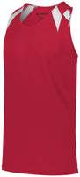 Augusta Sportswear Overspeed Track Jersey in Scarlet/White  -Part of the Adult, Adult-Jersey, Augusta-Products, Track-Field, Shirts product lines at KanaleyCreations.com