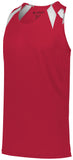 Augusta Sportswear Overspeed Track Jersey in Scarlet/White  -Part of the Adult, Adult-Jersey, Augusta-Products, Track-Field, Shirts product lines at KanaleyCreations.com