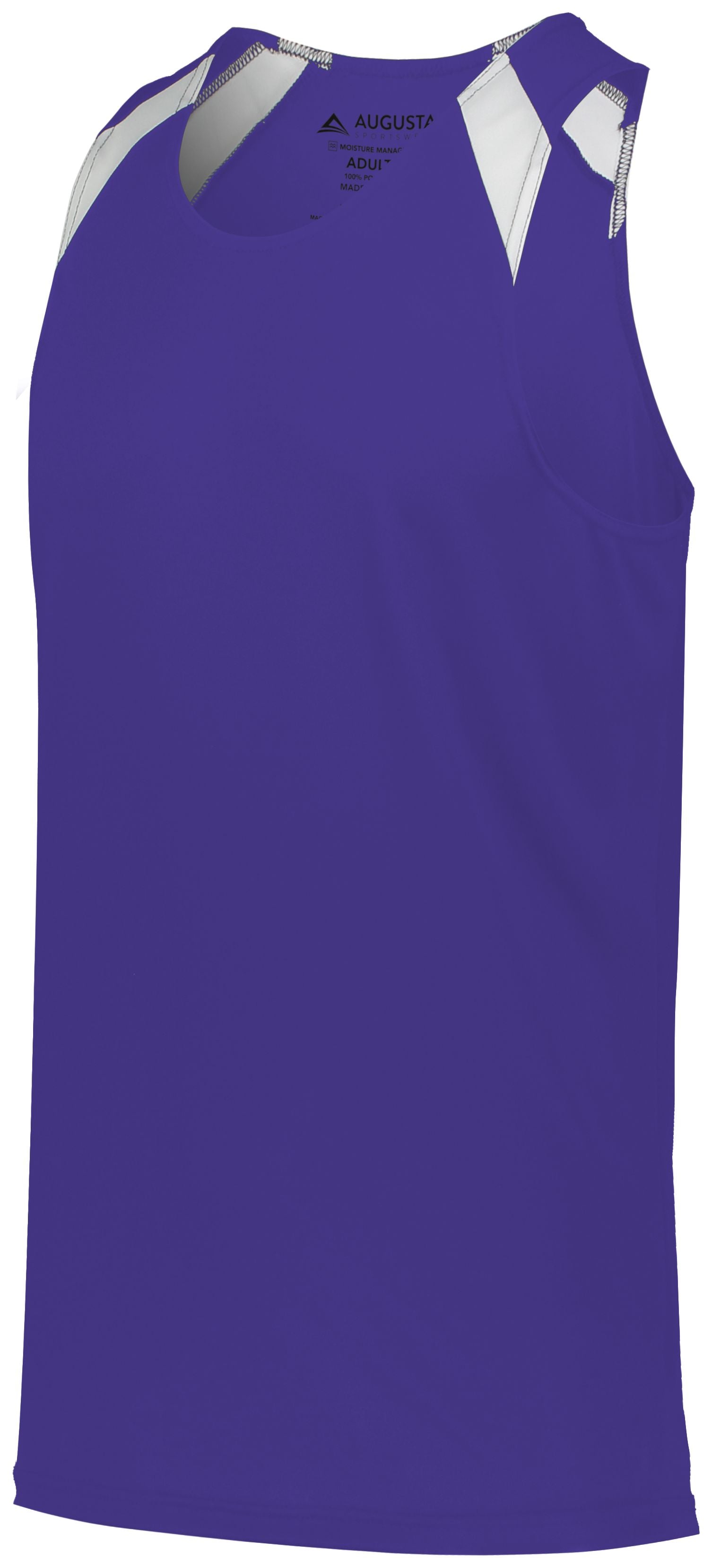 Augusta Sportswear Youth Overspeed Track Jersey in Purple/White  -Part of the Youth, Youth-Jersey, Augusta-Products, Track-Field, Shirts product lines at KanaleyCreations.com