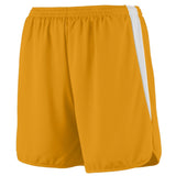 Augusta Sportswear Rapidpace Track Shorts in Gold/White  -Part of the Adult, Adult-Shorts, Augusta-Products, Track-Field product lines at KanaleyCreations.com