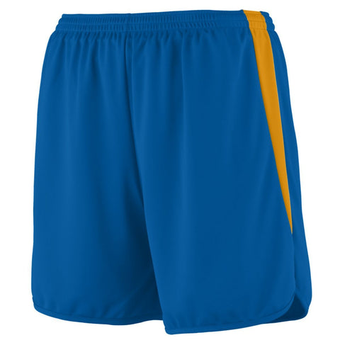 Augusta Sportswear Rapidpace Track Shorts in Royal/Gold  -Part of the Adult, Adult-Shorts, Augusta-Products, Track-Field product lines at KanaleyCreations.com