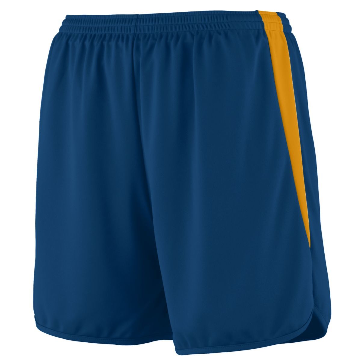 Augusta Sportswear Rapidpace Track Shorts in Navy/Gold  -Part of the Adult, Adult-Shorts, Augusta-Products, Track-Field product lines at KanaleyCreations.com