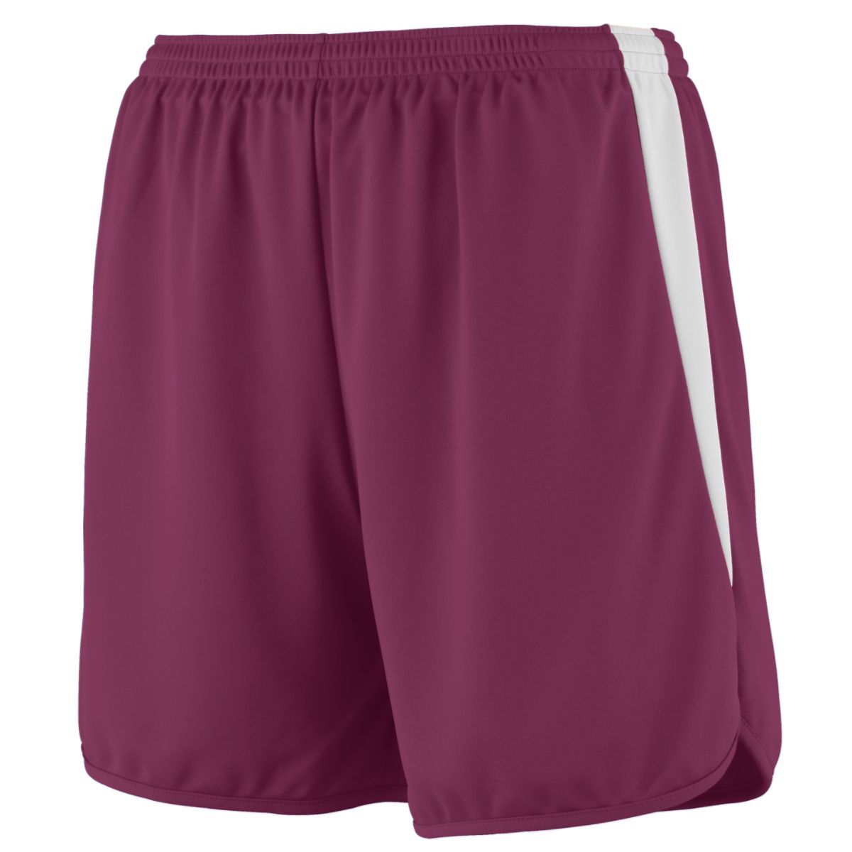 Augusta Sportswear Rapidpace Track Shorts in Maroon/White  -Part of the Adult, Adult-Shorts, Augusta-Products, Track-Field product lines at KanaleyCreations.com