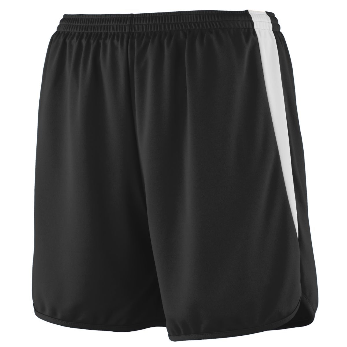 Augusta Sportswear Rapidpace Track Shorts in Black/White  -Part of the Adult, Adult-Shorts, Augusta-Products, Track-Field product lines at KanaleyCreations.com