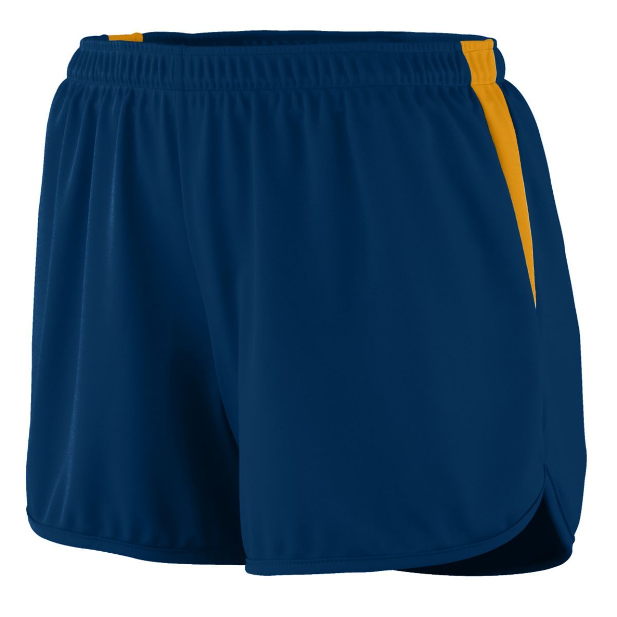 Augusta Sportswear Ladies Rapidpace Track Shorts in Navy/Gold  -Part of the Ladies, Ladies-Shorts, Augusta-Products, Track-Field product lines at KanaleyCreations.com