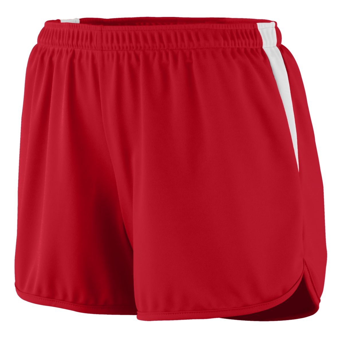 Augusta Sportswear Ladies Rapidpace Track Shorts in Red/White  -Part of the Ladies, Ladies-Shorts, Augusta-Products, Track-Field product lines at KanaleyCreations.com