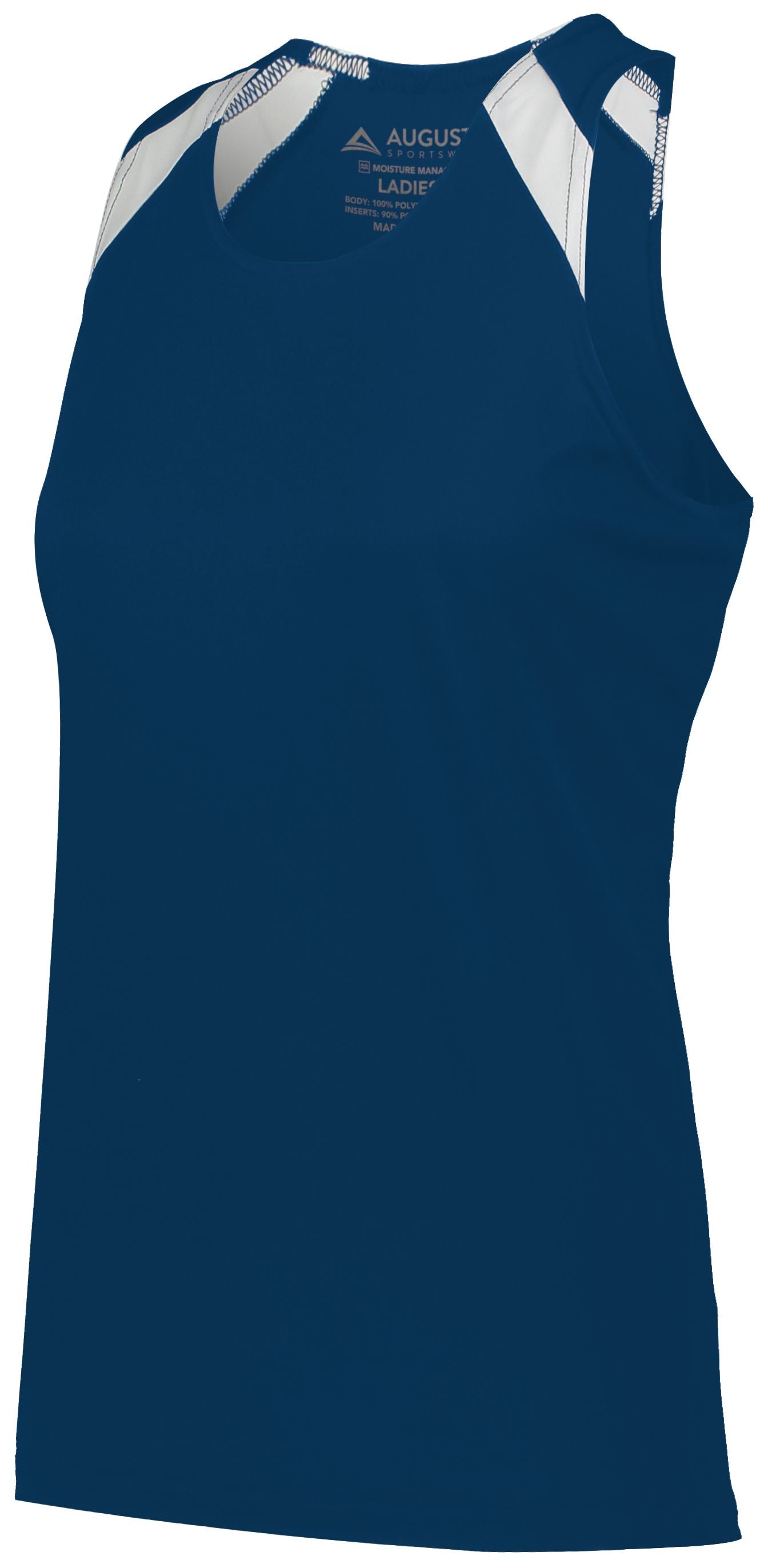 Augusta Sportswear Ladies Overspeed Track Jersey in Navy/White  -Part of the Ladies, Ladies-Jersey, Augusta-Products, Track-Field, Shirts product lines at KanaleyCreations.com