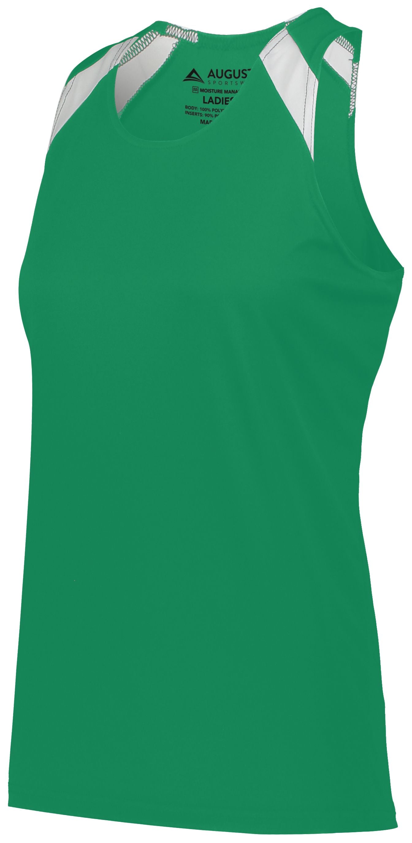 Augusta Sportswear Ladies Overspeed Track Jersey in Kelly/White  -Part of the Ladies, Ladies-Jersey, Augusta-Products, Track-Field, Shirts product lines at KanaleyCreations.com