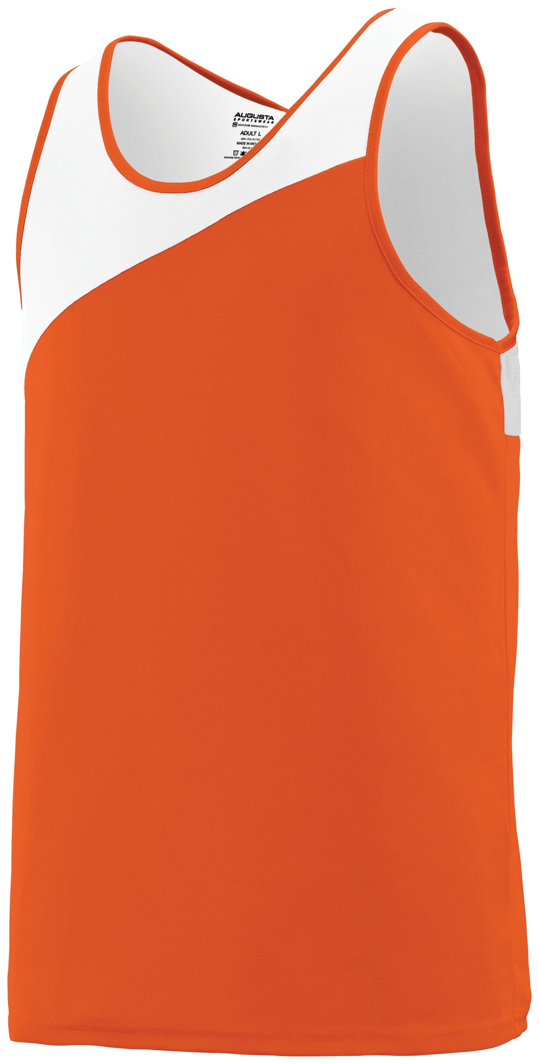 Augusta Sportswear Accelerate Jersey in Orange/White  -Part of the Adult, Adult-Jersey, Augusta-Products, Track-Field, Shirts product lines at KanaleyCreations.com