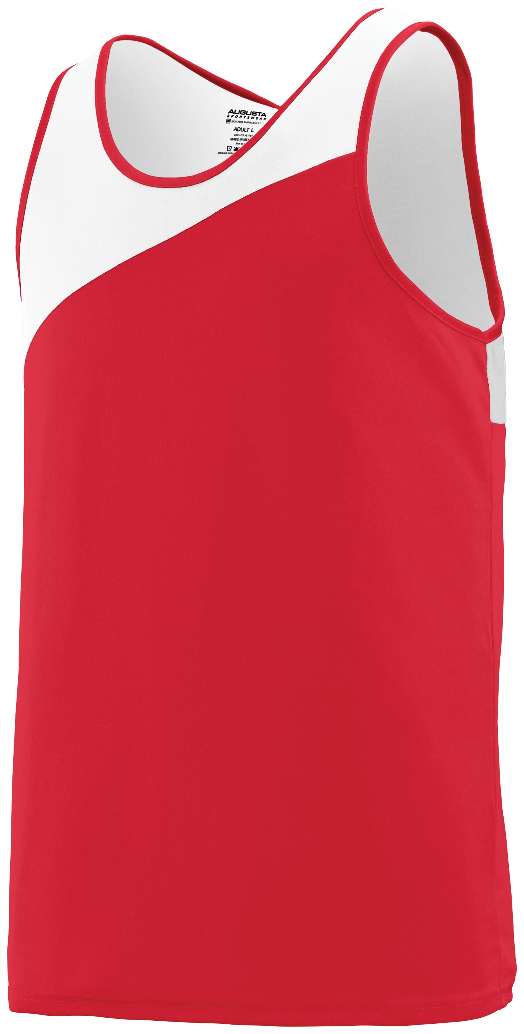 Augusta Sportswear Accelerate Jersey in Red/White  -Part of the Adult, Adult-Jersey, Augusta-Products, Track-Field, Shirts product lines at KanaleyCreations.com
