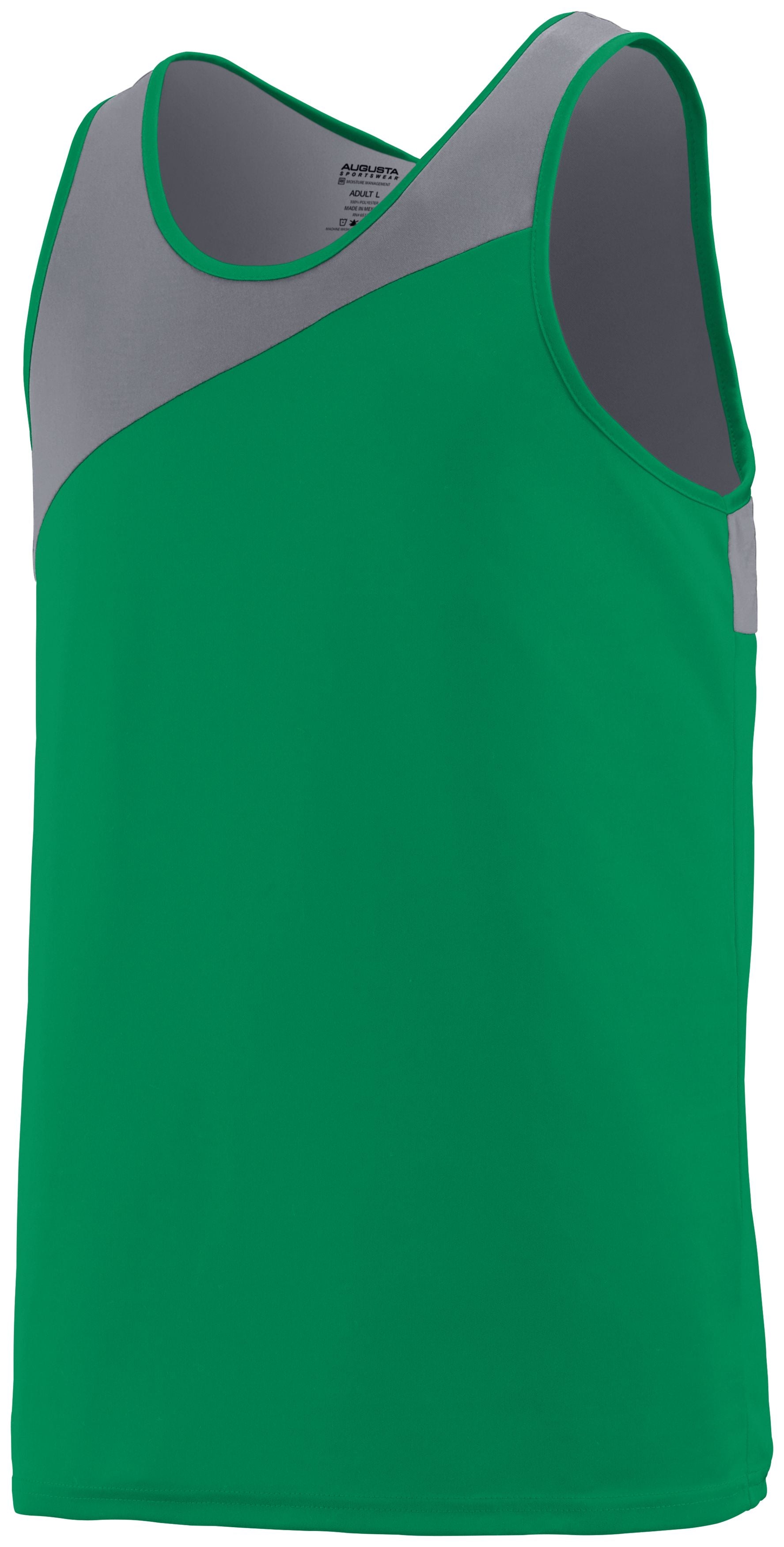 Augusta Sportswear Accelerate Jersey in Kelly/Graphite  -Part of the Adult, Adult-Jersey, Augusta-Products, Track-Field, Shirts product lines at KanaleyCreations.com