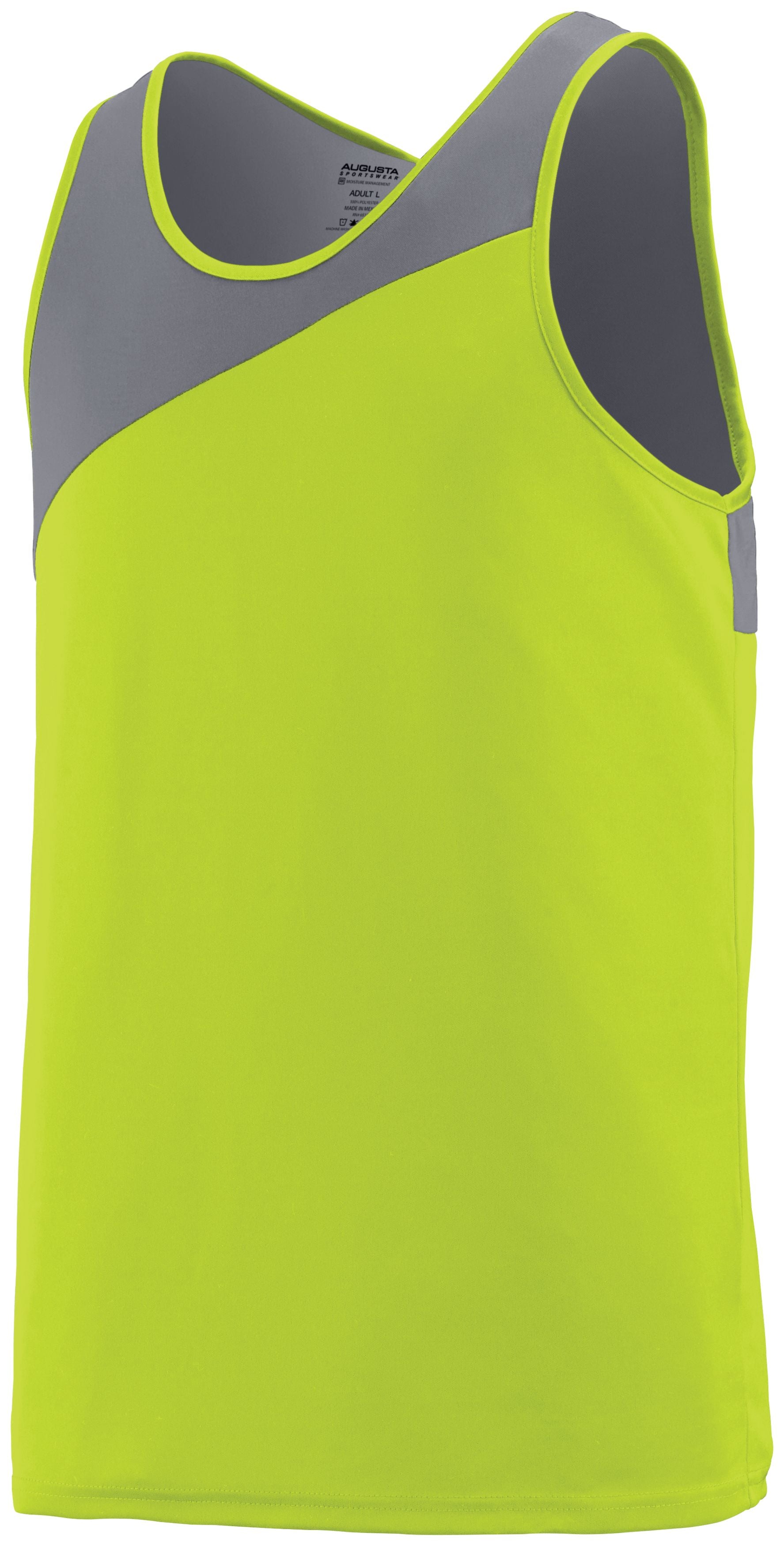 Augusta Sportswear Accelerate Jersey in Lime/Graphite  -Part of the Adult, Adult-Jersey, Augusta-Products, Track-Field, Shirts product lines at KanaleyCreations.com