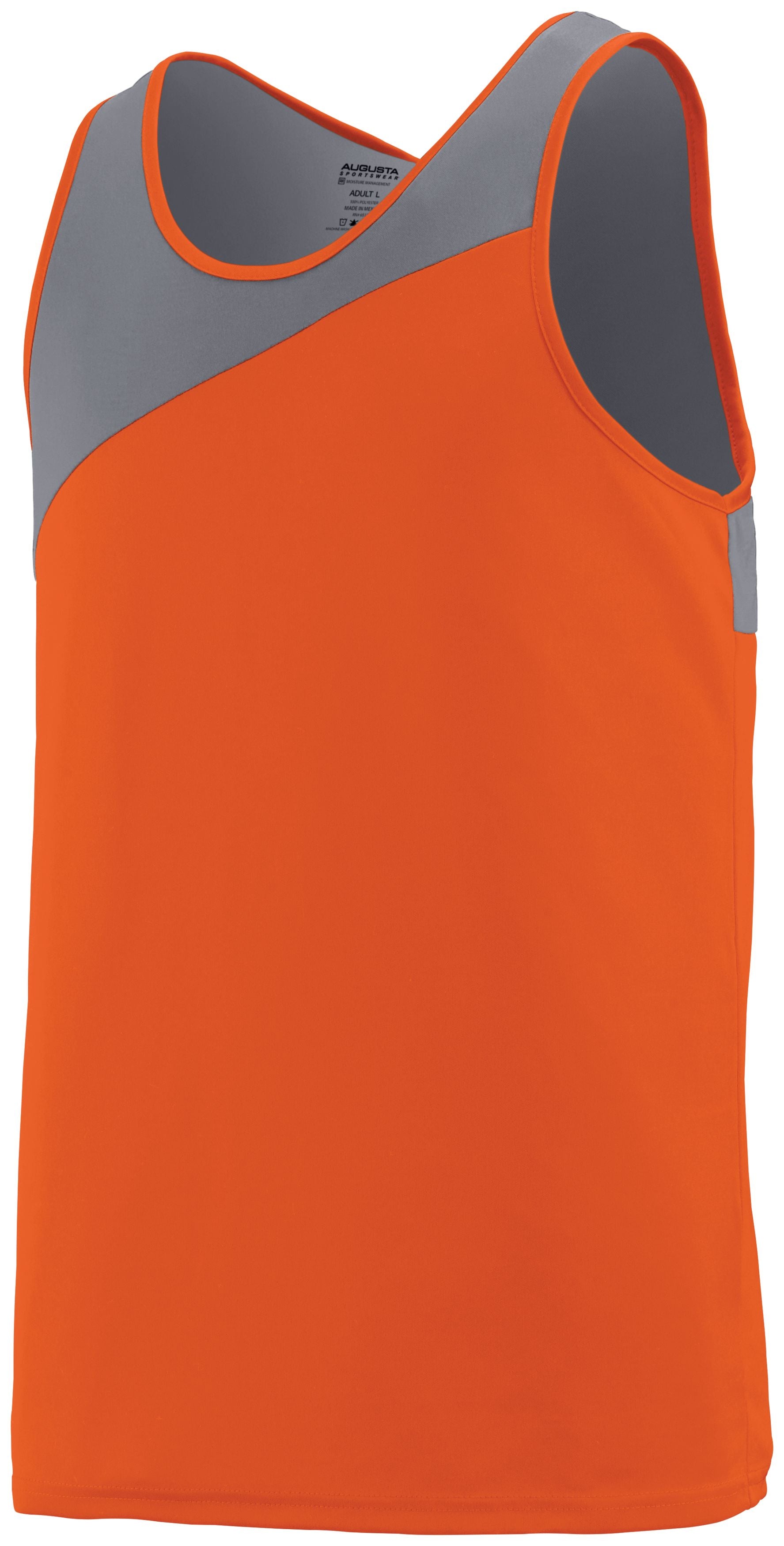 Augusta Sportswear Accelerate Jersey in Orange/Graphite  -Part of the Adult, Adult-Jersey, Augusta-Products, Track-Field, Shirts product lines at KanaleyCreations.com
