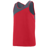 Augusta Sportswear Youth Accelerate Jersey in Red/Graphite  -Part of the Youth, Youth-Jersey, Augusta-Products, Track-Field, Shirts product lines at KanaleyCreations.com