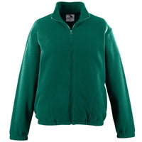 Augusta Sportswear Chill Fleece Full Zip Jacket in Dark Green  -Part of the Adult, Adult-Jacket, Augusta-Products, Outerwear product lines at KanaleyCreations.com