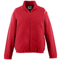 Augusta Sportswear Chill Fleece Full Zip Jacket in Red  -Part of the Adult, Adult-Jacket, Augusta-Products, Outerwear product lines at KanaleyCreations.com