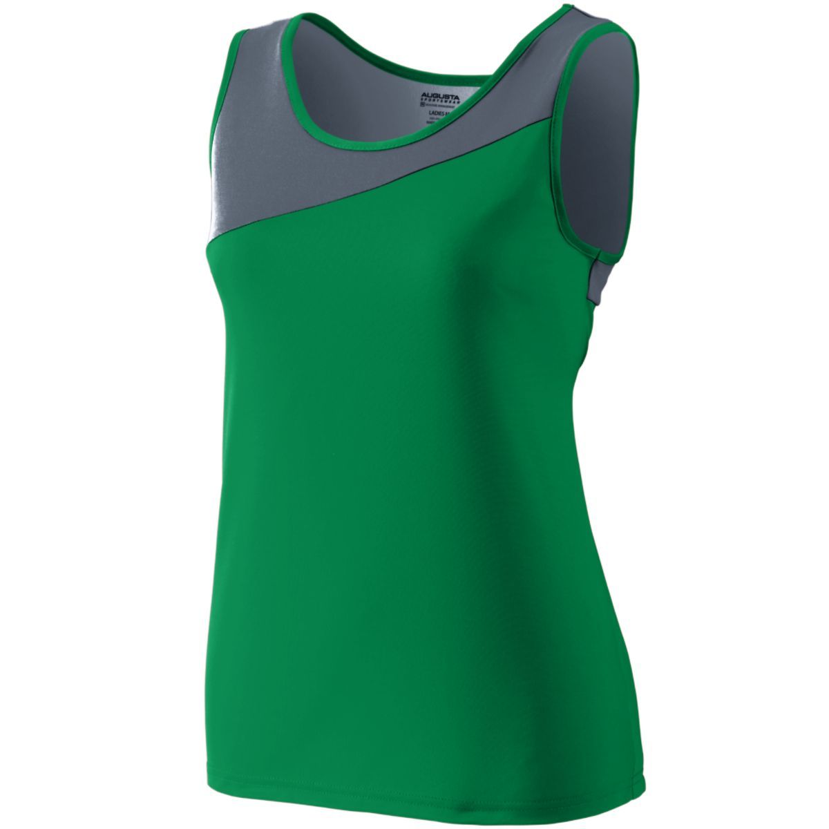 Augusta Sportswear Ladies Accelerate Jersey in Kelly/Graphite  -Part of the Ladies, Ladies-Jersey, Augusta-Products, Track-Field, Shirts product lines at KanaleyCreations.com