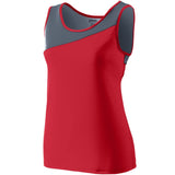 Augusta Sportswear Ladies Accelerate Jersey in Red/Graphite  -Part of the Ladies, Ladies-Jersey, Augusta-Products, Track-Field, Shirts product lines at KanaleyCreations.com