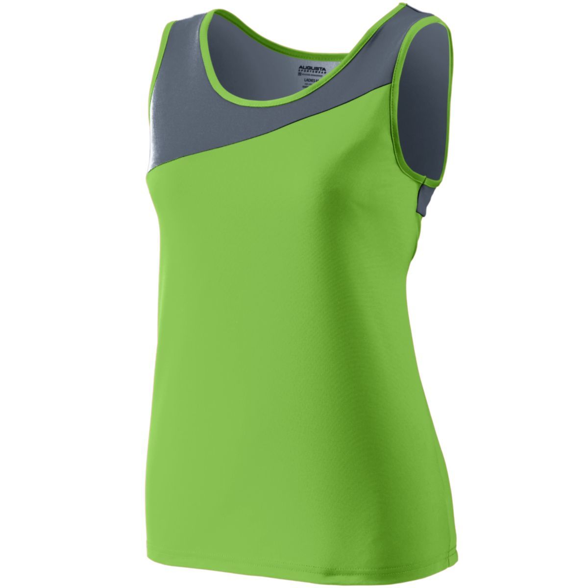 Augusta Sportswear Ladies Accelerate Jersey in Lime/Graphite  -Part of the Ladies, Ladies-Jersey, Augusta-Products, Track-Field, Shirts product lines at KanaleyCreations.com
