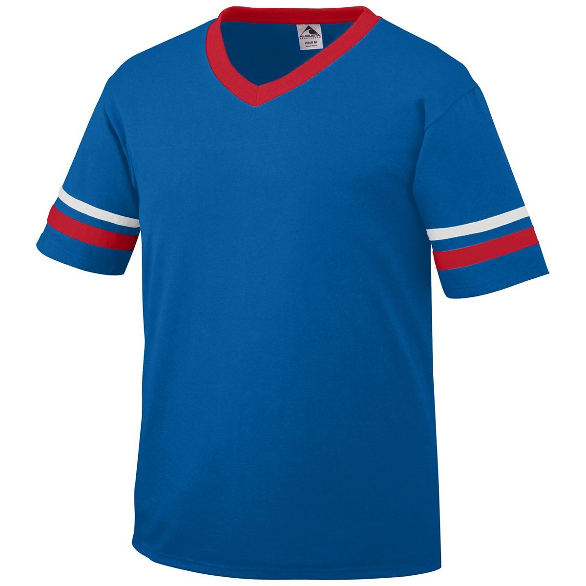 Augusta Sportswear Youth Sleeve Stripe Jersey in Royal/Red/White  -Part of the Youth, Youth-Jersey, Augusta-Products, Shirts product lines at KanaleyCreations.com