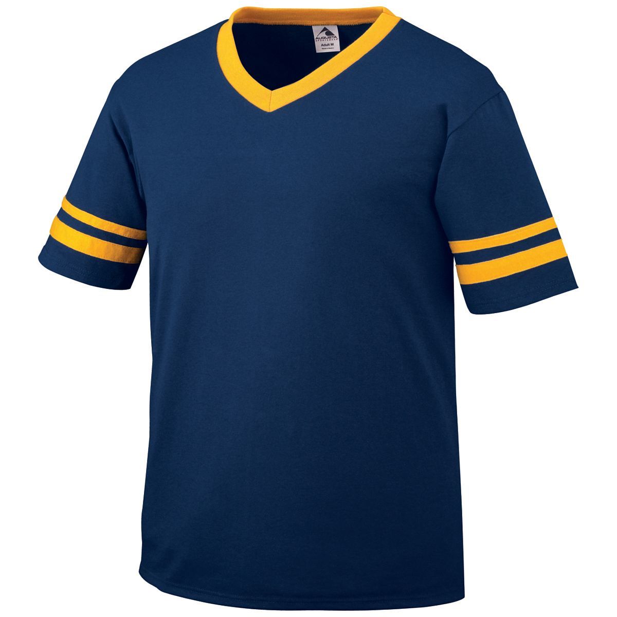 Augusta Sportswear Youth Sleeve Stripe Jersey in Navy/Gold  -Part of the Youth, Youth-Jersey, Augusta-Products, Shirts product lines at KanaleyCreations.com
