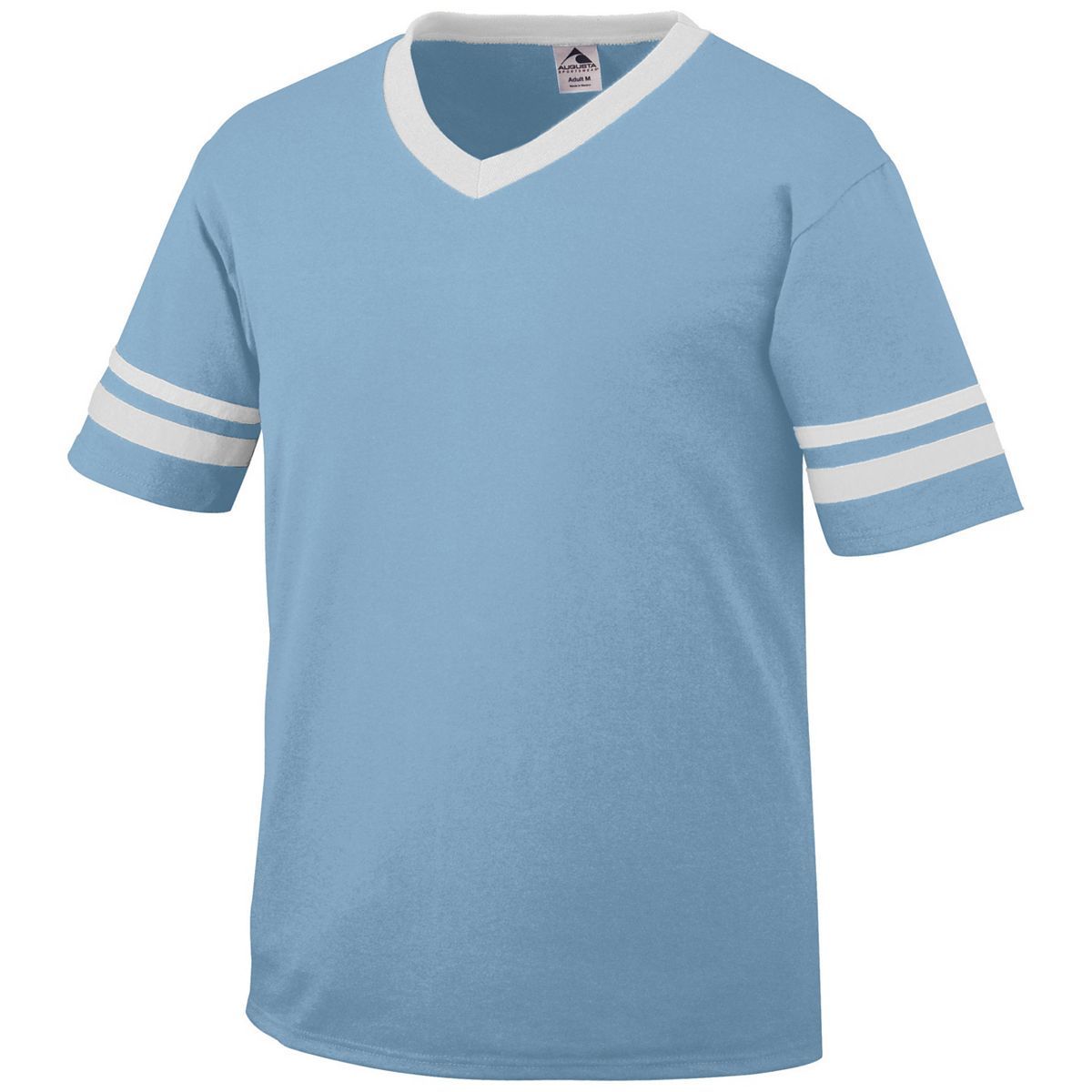 Augusta Sportswear Youth Sleeve Stripe Jersey in Light Blue/White  -Part of the Youth, Youth-Jersey, Augusta-Products, Shirts product lines at KanaleyCreations.com