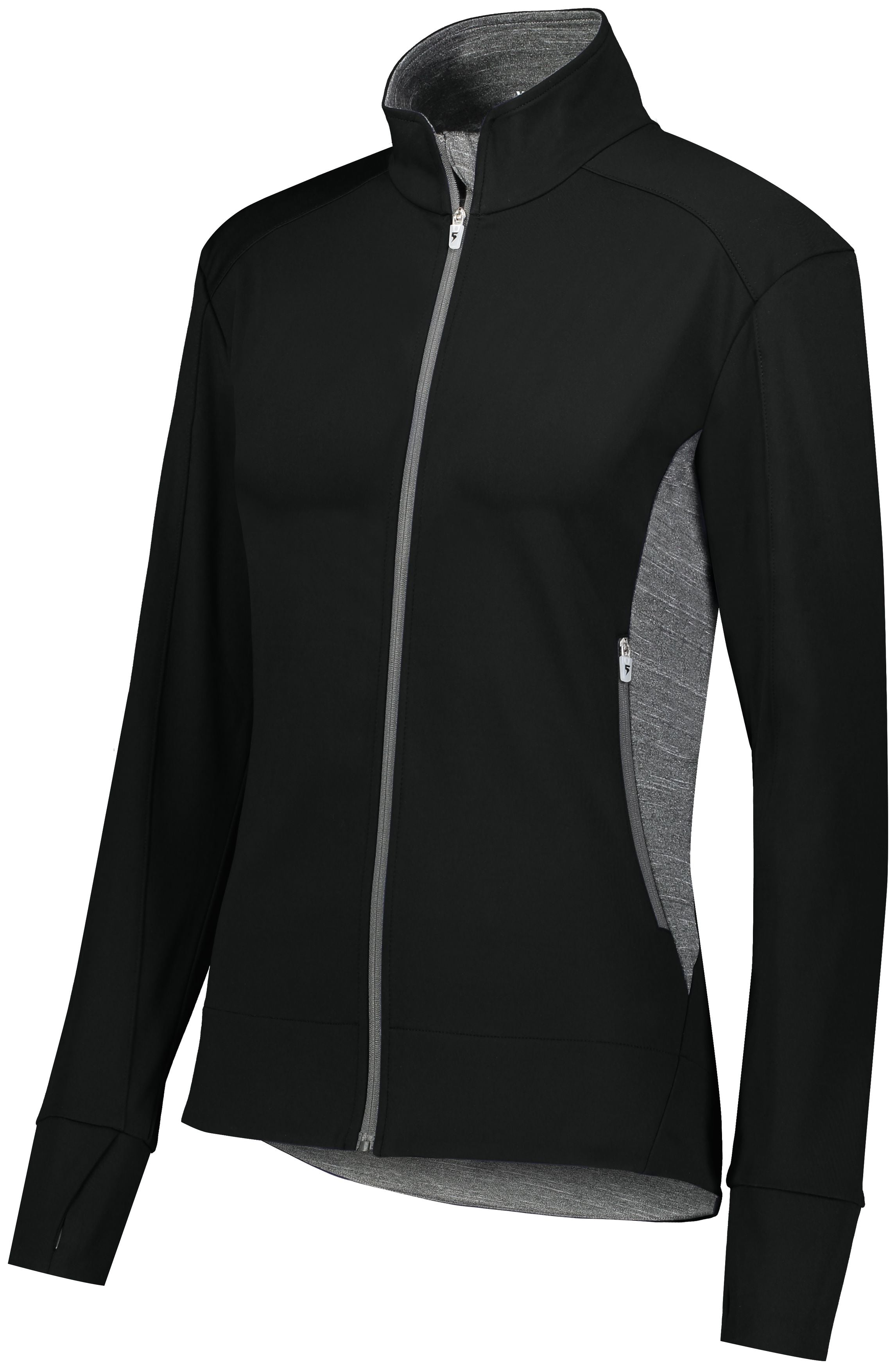 High 5 Ladies Free Form Jacket in Black/Carbon Heather  -Part of the Ladies, Ladies-Jacket, High5-Products, Outerwear product lines at KanaleyCreations.com