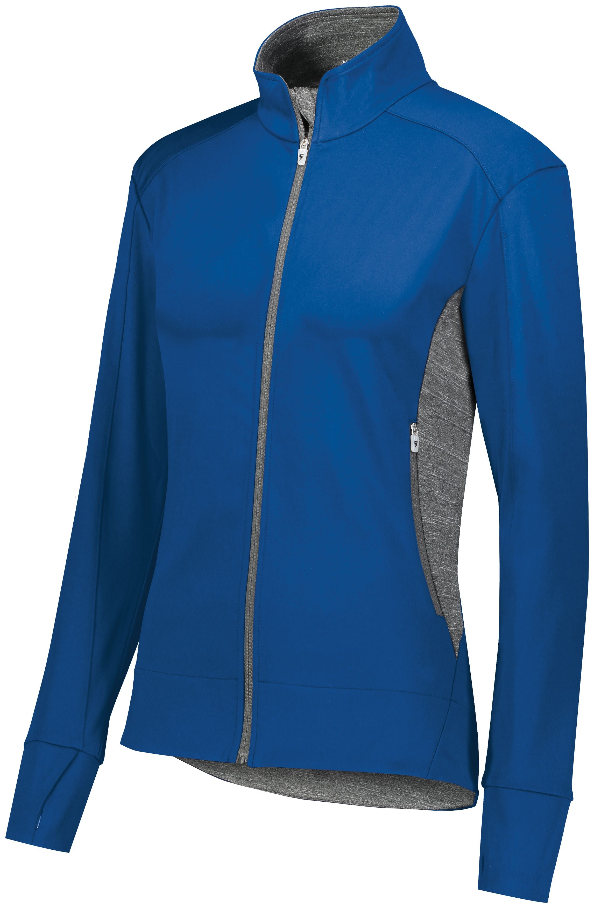 High 5 Ladies Free Form Jacket in Royal/Carbon Heather  -Part of the Ladies, Ladies-Jacket, High5-Products, Outerwear product lines at KanaleyCreations.com