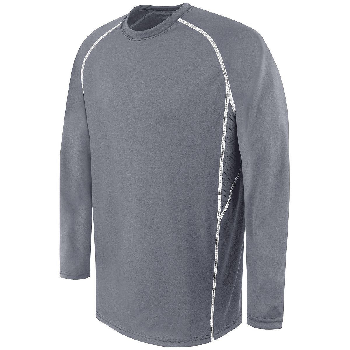 High 5 Adult Long Sleeve Evolution Top in Graphite/Graphite/White  -Part of the Adult, High5-Products, Shirts product lines at KanaleyCreations.com