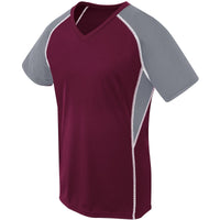 High 5 Ladies Evolution Short Sleeve in Maroon/Graphite/White  -Part of the Ladies, High5-Products, Shirts product lines at KanaleyCreations.com