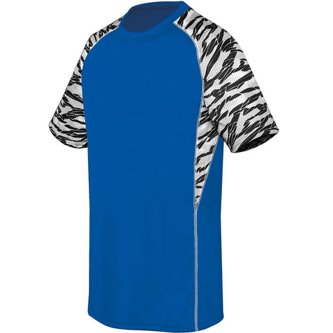High 5 Evolution Printed Short Sleeve Jersey in Royal/Fragment Print/White  -Part of the Adult, Adult-Jersey, High5-Products, Shirts product lines at KanaleyCreations.com