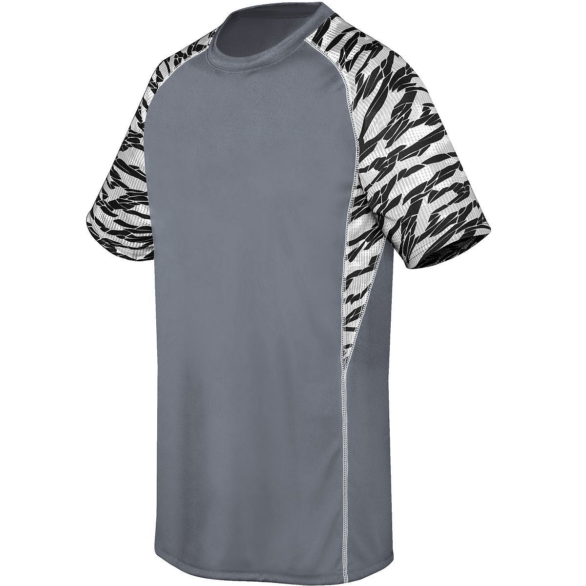 High 5 Evolution Printed Short Sleeve Jersey in Graphite/Fragment Print/White  -Part of the Adult, Adult-Jersey, High5-Products, Shirts product lines at KanaleyCreations.com