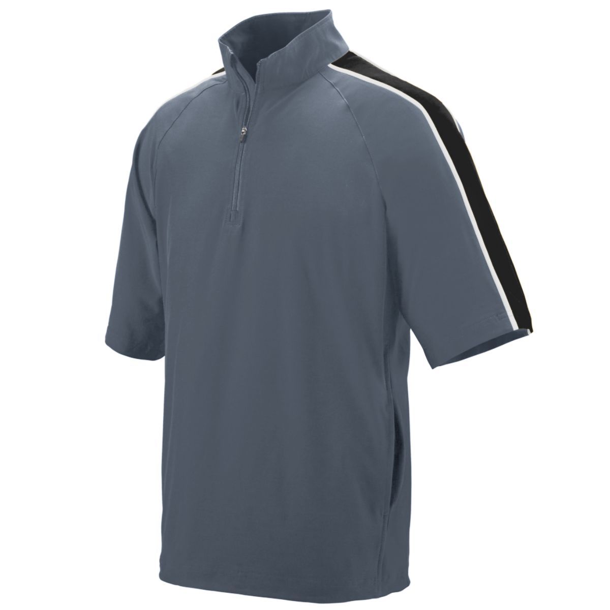 Augusta Sportswear Quantum Short Sleeve Pullover in Graphite/Black/White  -Part of the Adult, Adult-Jacket, Augusta-Products, Outerwear product lines at KanaleyCreations.com