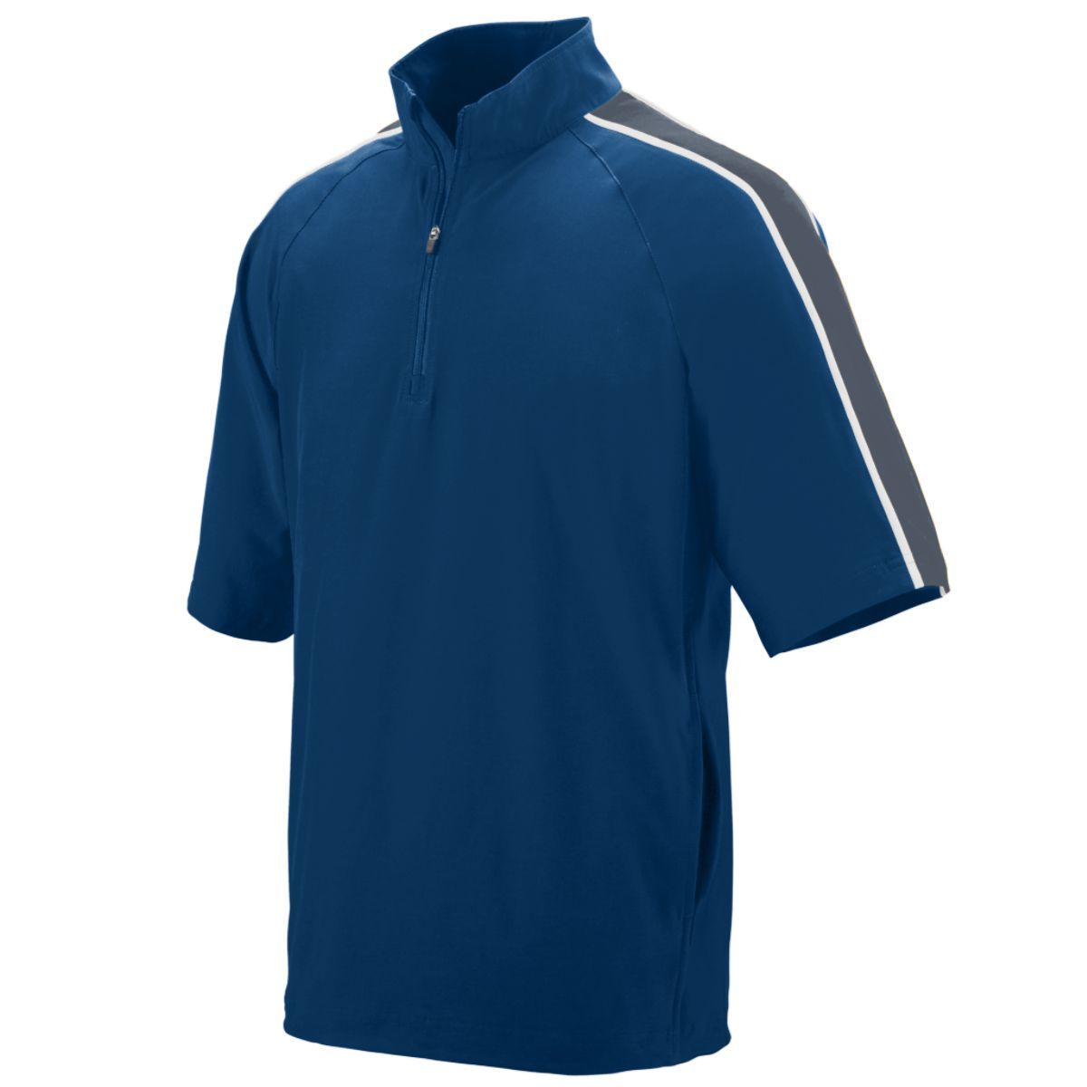 Augusta Sportswear Quantum Short Sleeve Pullover in Navy/Graphite/White  -Part of the Adult, Adult-Jacket, Augusta-Products, Outerwear product lines at KanaleyCreations.com