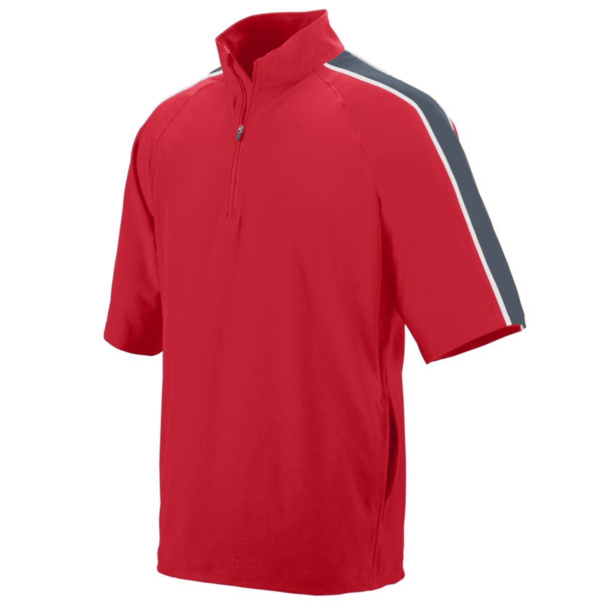 Augusta Sportswear Quantum Short Sleeve Pullover in Red/Graphite/White  -Part of the Adult, Adult-Jacket, Augusta-Products, Outerwear product lines at KanaleyCreations.com