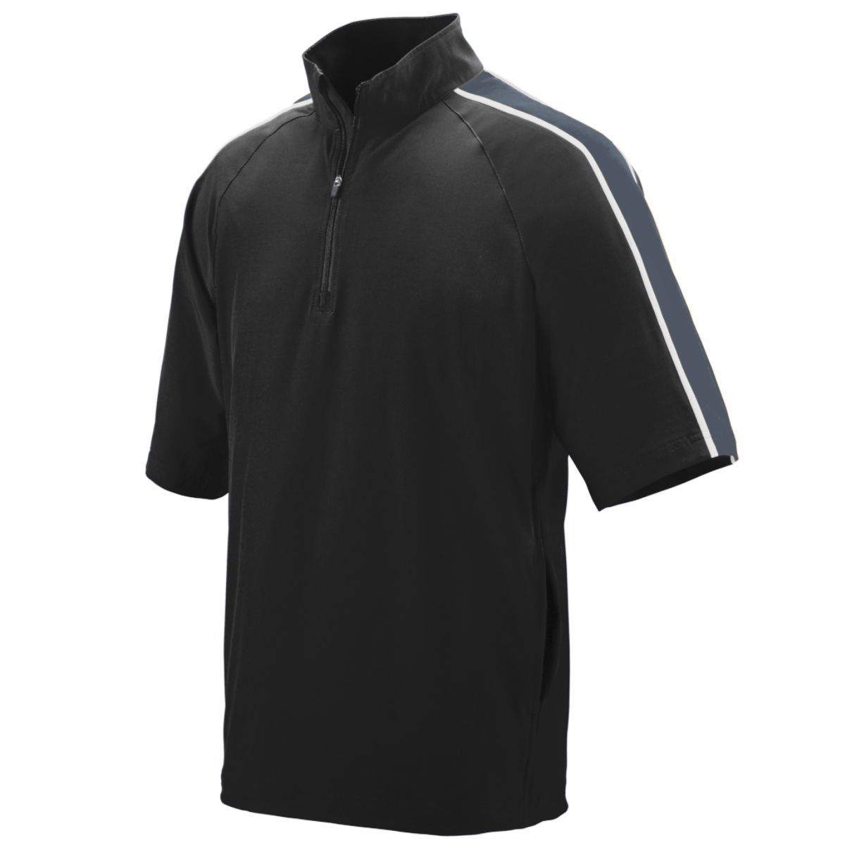 Augusta Sportswear Quantum Short Sleeve Pullover in Black/Graphite/White  -Part of the Adult, Adult-Jacket, Augusta-Products, Outerwear product lines at KanaleyCreations.com
